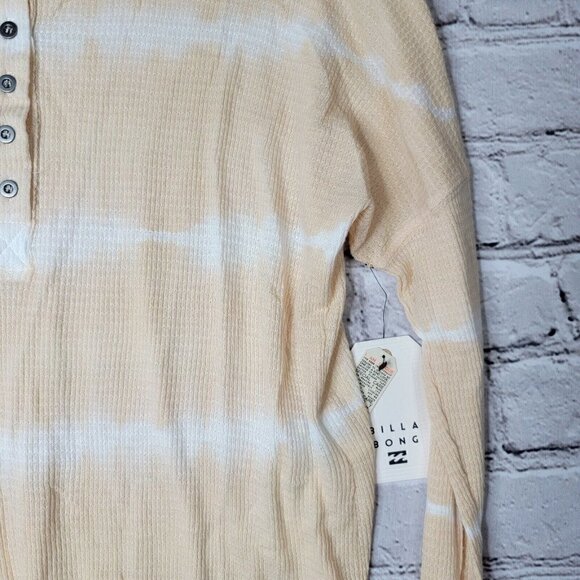 BillaBong Any Day Thermal Long Sleeve T-Shirt Peach Cream NWT Juniors Size L - Picture 5 of 12